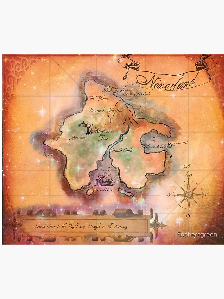 Neverland Map by Sophersgreen