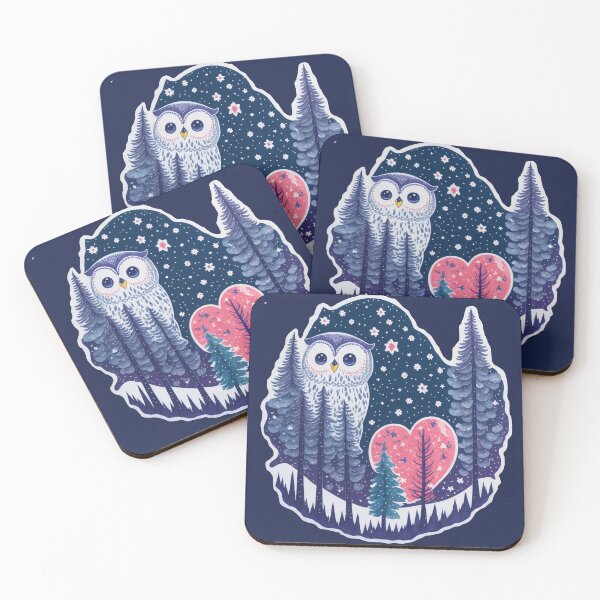 Item preview, Heart owl forest designed and sold by AQuirkyApple.