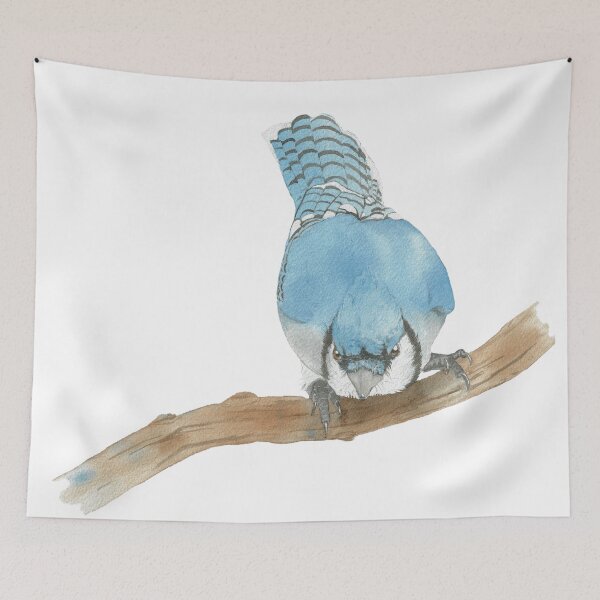 Item preview,  Blue jay bird watercolor portrait v2 designed and sold by L'Atelier Oranjade.