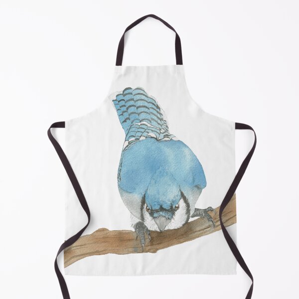 Item preview, Blue jay bird watercolor portrait v2 designed and sold by L'Atelier Oranjade.
