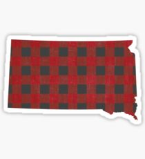 South Dakota Plaid in Rot Sticker