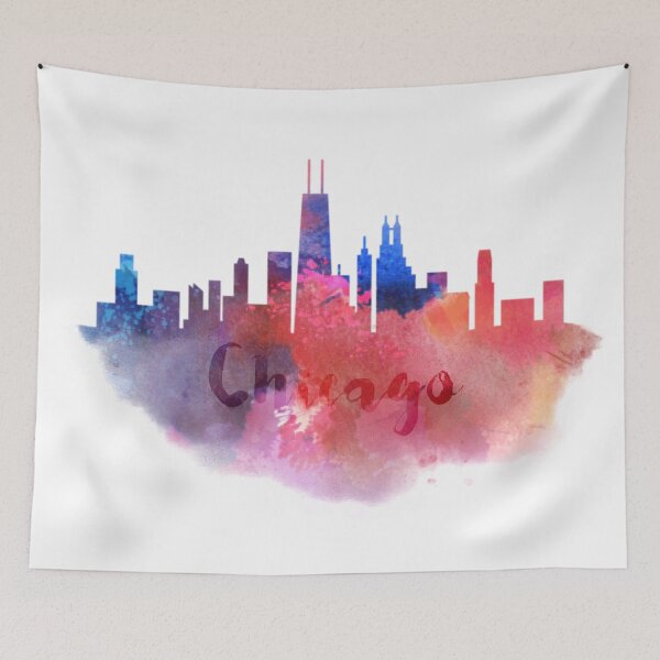 Item preview, chicago city skyline silhouette designed and sold by DeluxBee.