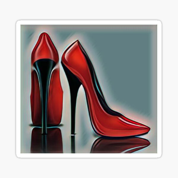 Item preview, Sexy Red and Black Heels Pop Art designed and sold by FemdomShop.
