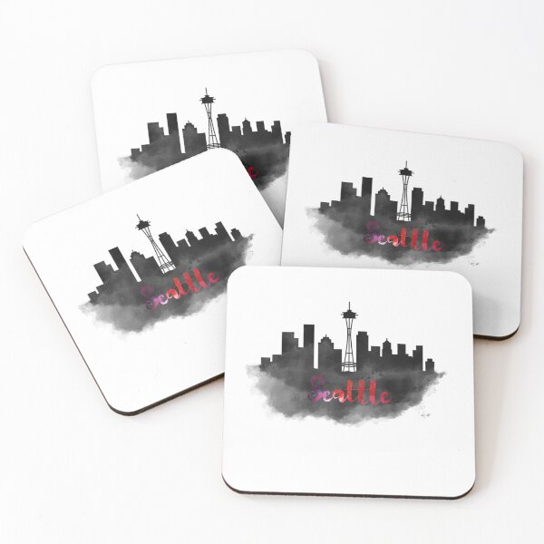 Item preview, seattle city skyline silhouette designed and sold by DeluxBee.