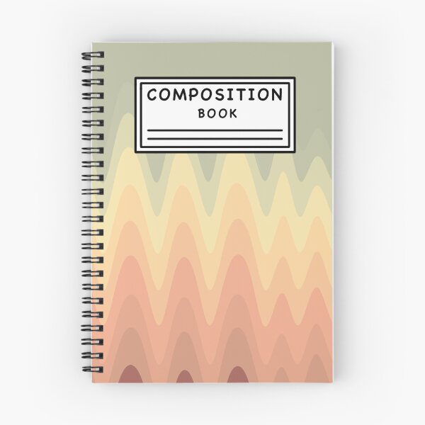 Item preview, Fire-tone Waves Composition Book designed and sold by VHaywardDesigns.