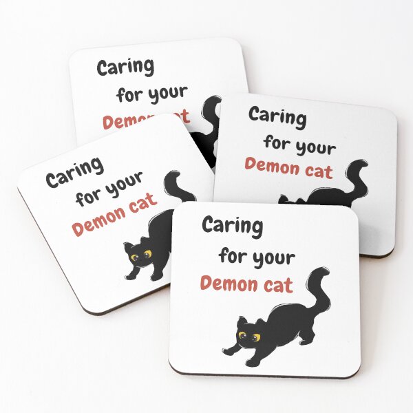 Item preview, caring for your demon cat designed and sold by Bygaby.