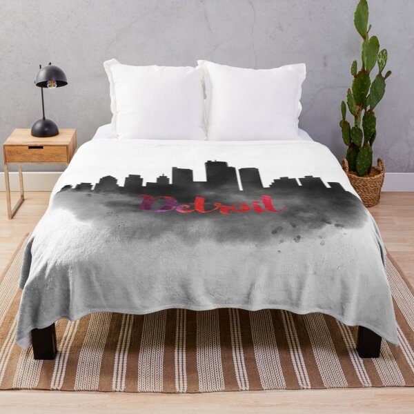 Item preview, detroit city skyline silhouette designed and sold by DeluxBee.