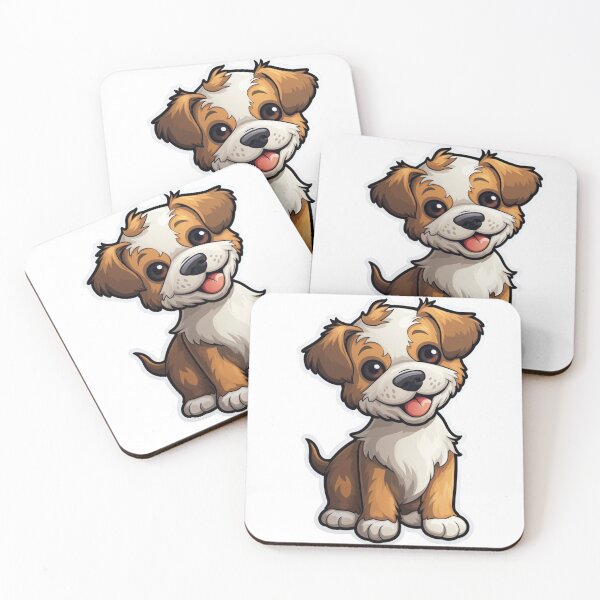 Item preview, Blissful Terrier Serenade - Cartoon Dog with Radiant Joy designed and sold by PureGlee.