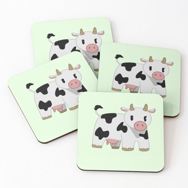 Item preview, Cute Shocked Standing Cow Black and White designed and sold by saltjart.