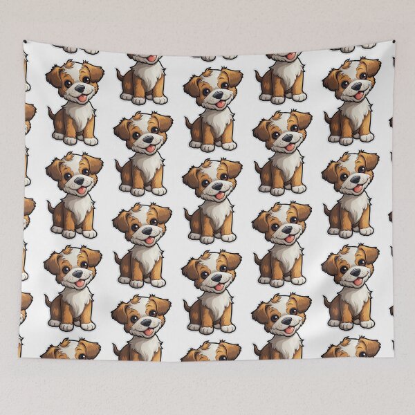 Item preview, Blissful Terrier Serenade - Cartoon Dog with Radiant Joy designed and sold by PureGlee.