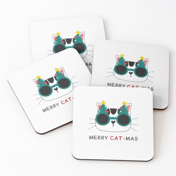 Item preview, Cute Christmas Cat Pun- Merry Cat-mas designed and sold by PurpleWay.