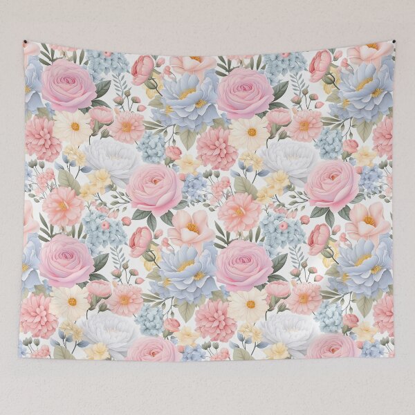Item preview, Pastel Floral Medley Flowers Pattern. Floral pattern designed and sold by DesignHouse07.