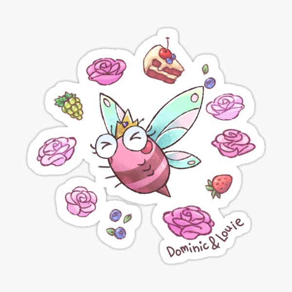 Queen Bee with Roses and Sweets Sticker