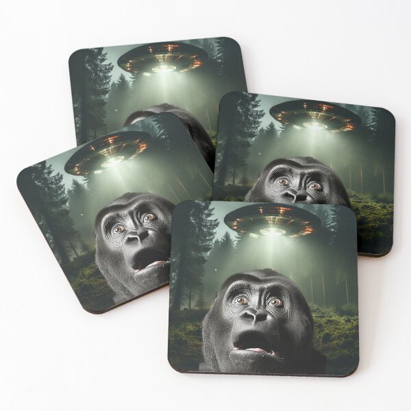 Item preview, Gorilla Selfie with UFOs designed and sold by Master-Print.