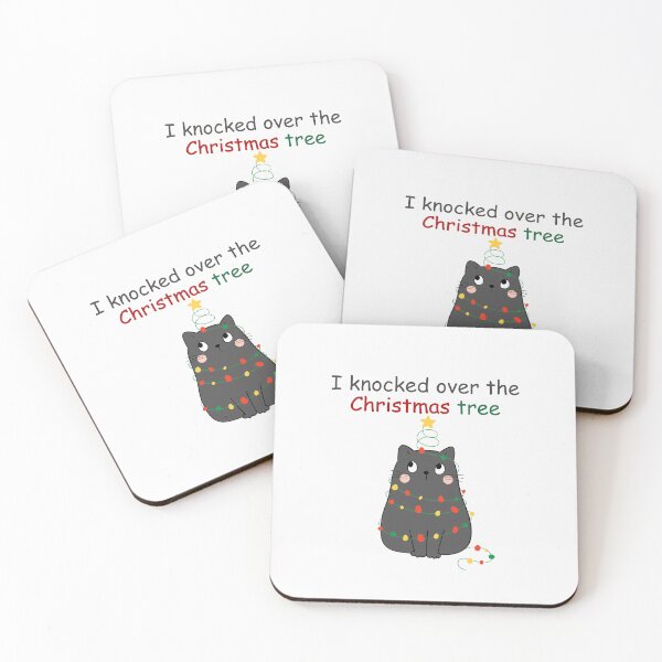 Item preview, Christmas Cat Pun- I knocked over the Christmas tree designed and sold by PurpleWay.