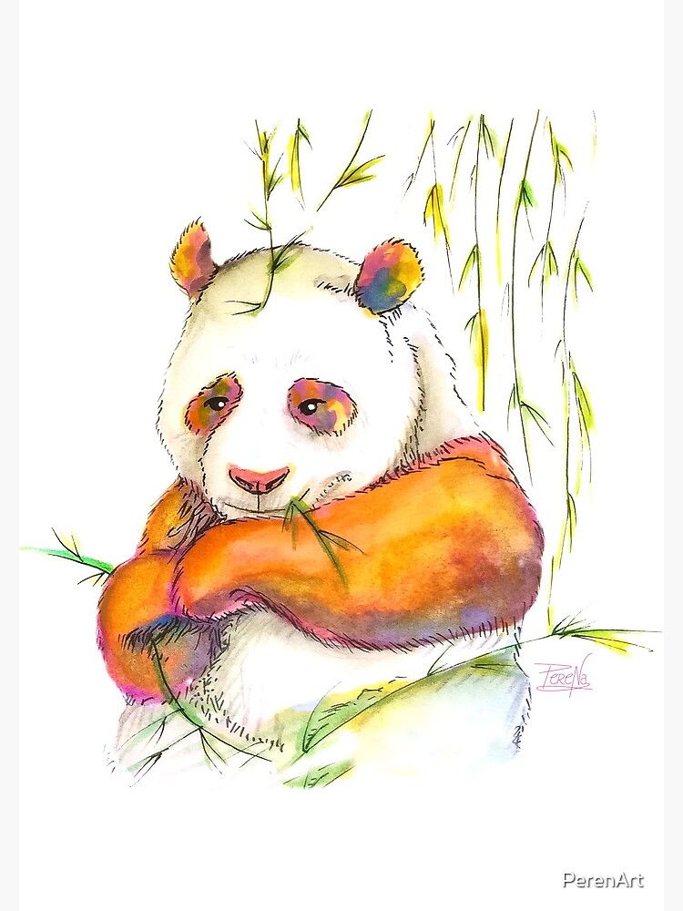 « Panda multicolor bambou » par PerenArt