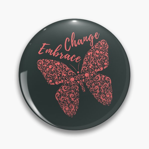 Item preview, Inspirational quote Embrace change pink butterfly designed and sold by yoshra.