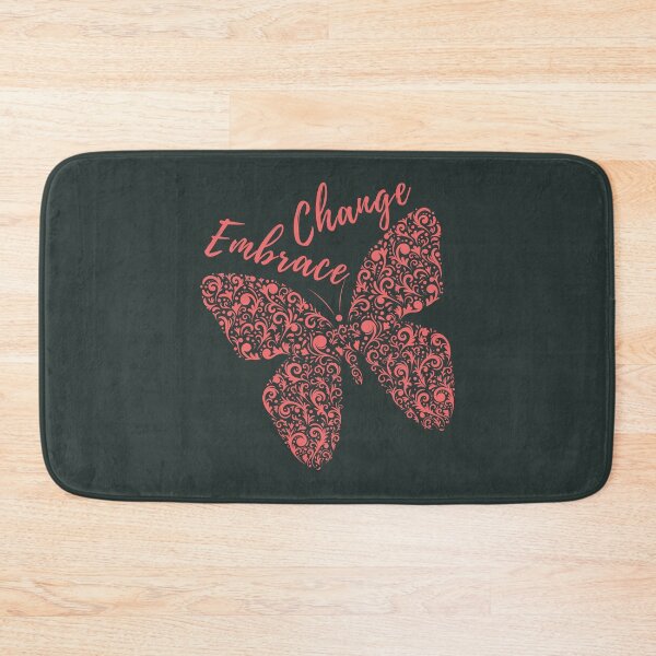 Item preview, Inspirational quote Embrace change pink butterfly designed and sold by yoshra.