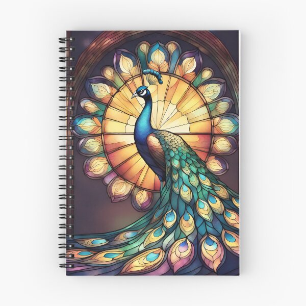 Item preview, colorful stained glass with animals, peacock designed and sold by GroonSpace.