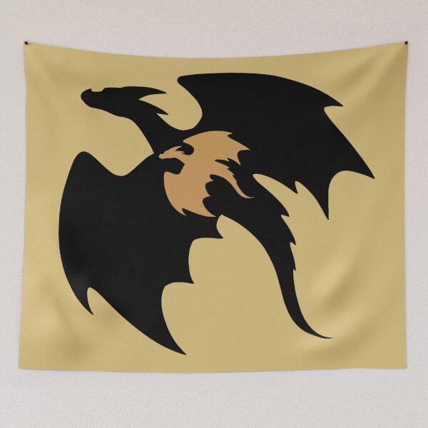 Item preview, Flying Black and Gold Dragon Silhouettes designed and sold by Lady-Lilac.