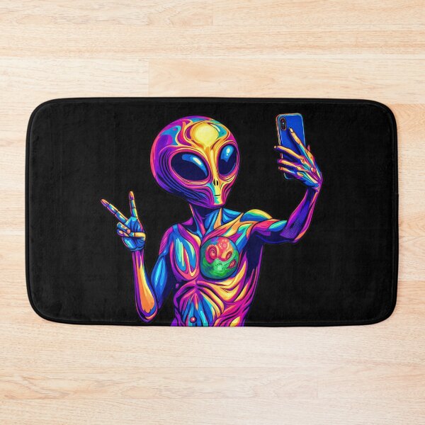 Item preview, Alien Selfie. Colorful Alien taking a selfie designed and sold by SideKickCreates.