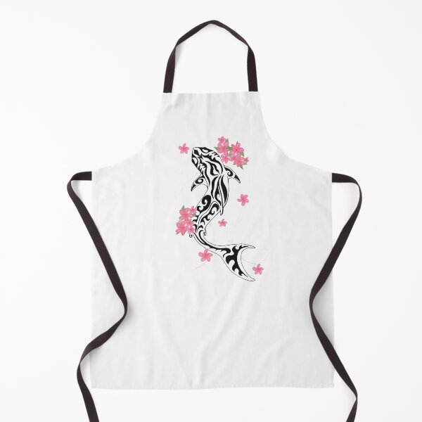 Item preview, Tribal Shark Frangipani Plumeria Flowers designed and sold by rainesgarden.