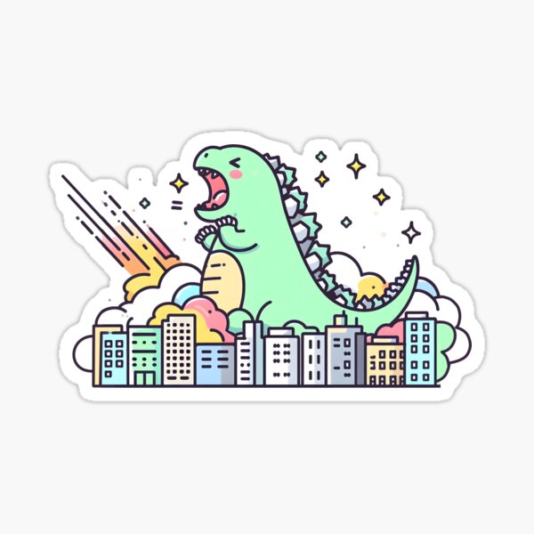 Artikel-Vorschau von Der tobende Godzilla, designt und verkauft von Dokidokiberry.