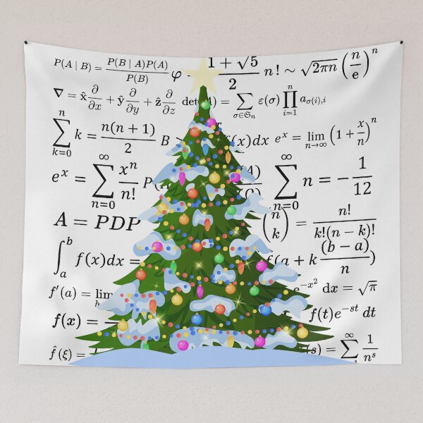 Item preview, Christmas tree with math vibes, for math and science lovers designed and sold by NoetherSym.