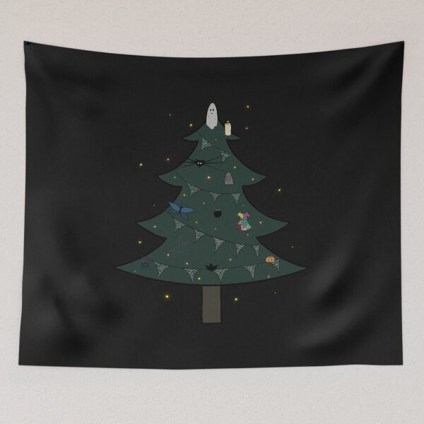 Item preview, Spooky Christmas tree designed and sold by Just-2-Raccoons.