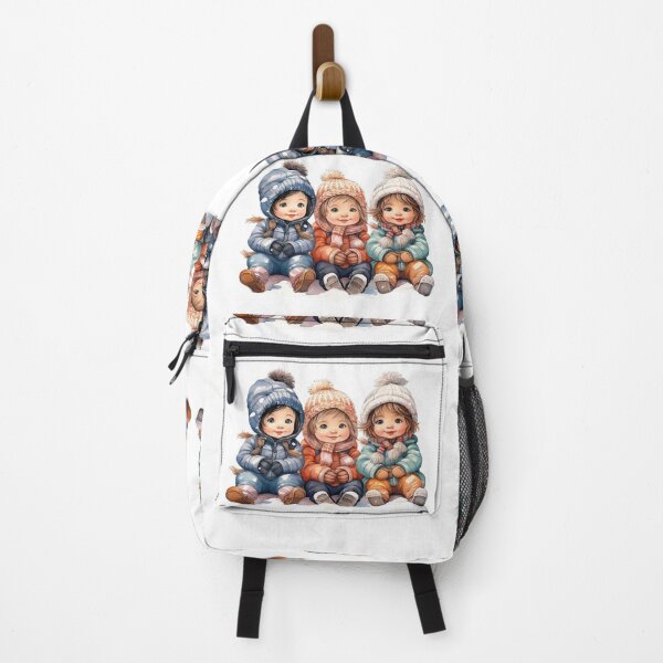 Item preview, Adorable Winter Girls in the Snow designed and sold by ArtbyAiGallery.