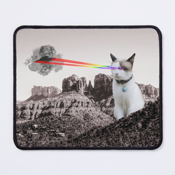 Item preview, Space Cat vs Flying Saucer designed and sold by ColorflSpaceCat.