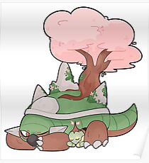 Spring Torterra & Turtwig Poster