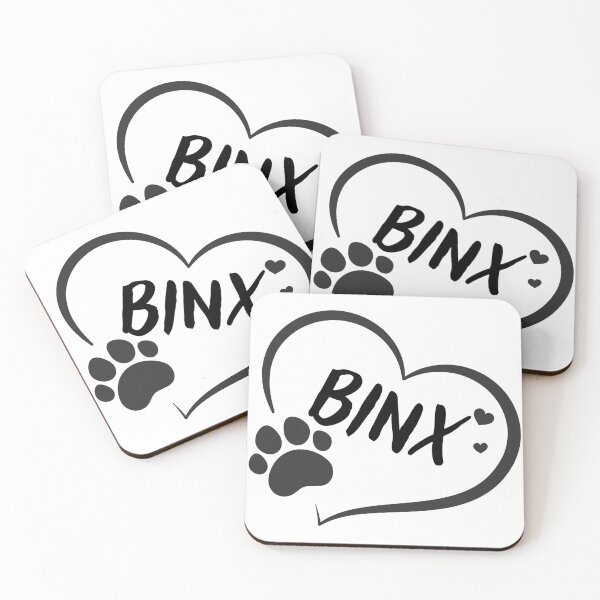 Item preview, Binx pet dog or cat name in a heart with a paw, great gift for dog or cat owners designed and sold by OCS1337.
