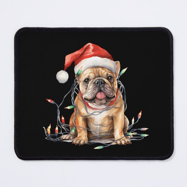 Item preview, French Bulldog Christmas Tree Light Santa Hat designed and sold by Smix Pixels.