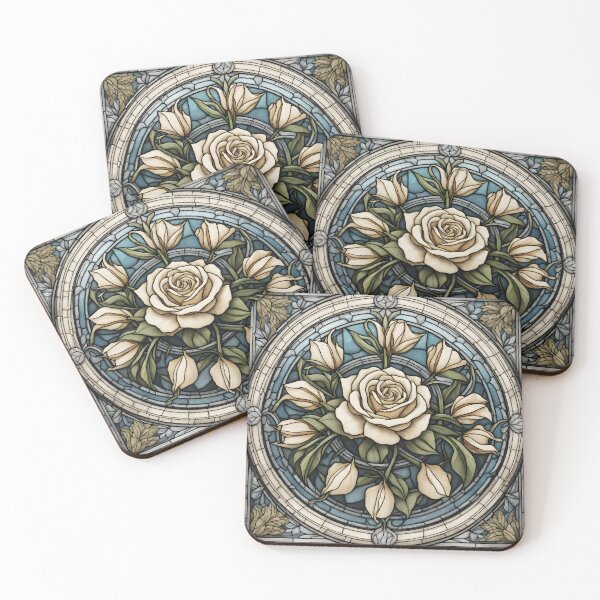 Item preview, Leaded glazing White roses designed and sold by Didier Junk.