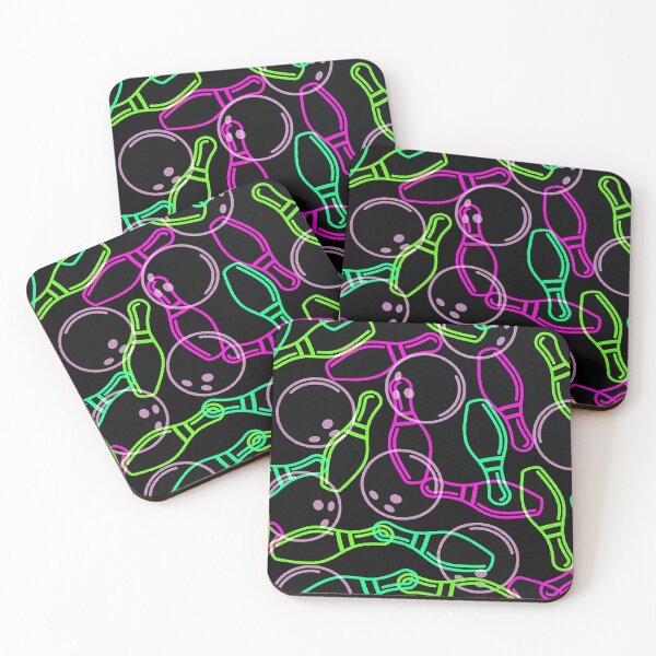 Item preview, Neon tenpin bowling pins  designed and sold by Hippogal.