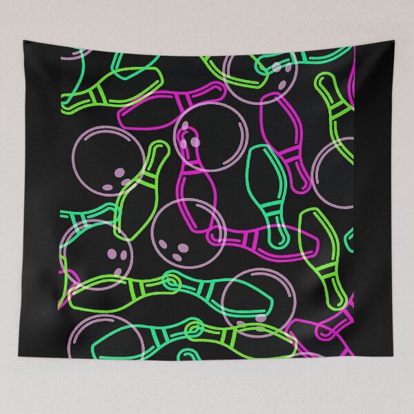 Item preview, Neon tenpin bowling pins  designed and sold by Hippogal.