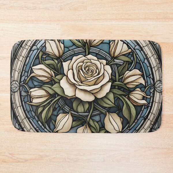 Item preview, Leaded glazing White roses designed and sold by Didier Junk.