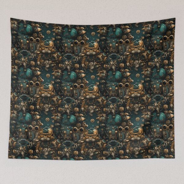 Item preview, Christmas Inspired Steam Punk Machinery pattern  designed and sold by Sp3ctrumOfColor.