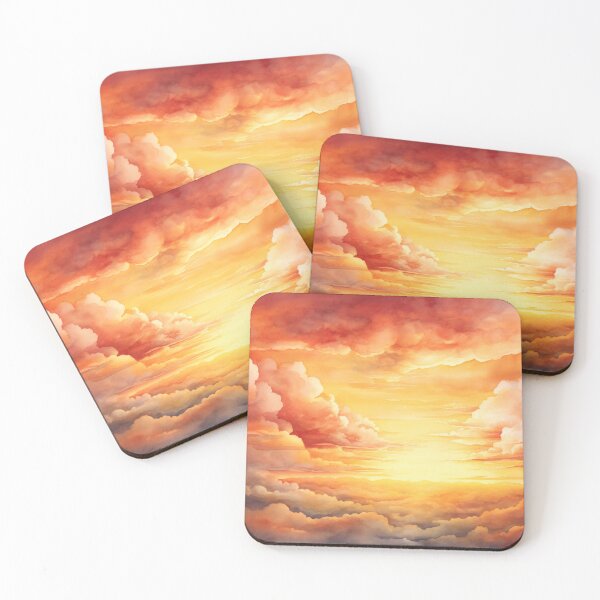 Item preview, Sunset Skies Vibrant Watercolor ideal design for a people who love sunsets designed and sold by FashionFlock.