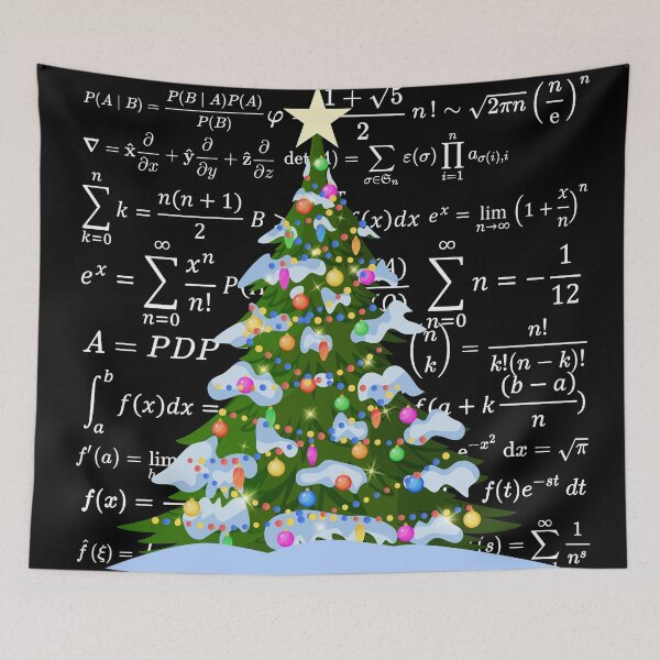 Item preview, Christmas tree with math vibes, for math and science lovers designed and sold by NoetherSym.