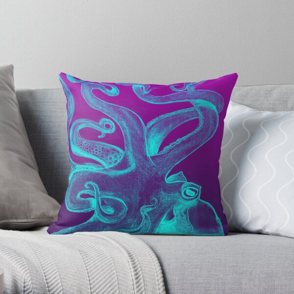 blue octopus pillow