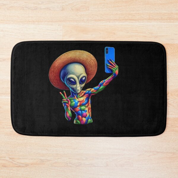 Item preview, Alien Selfie. Colorful Alien taking a selfie designed and sold by SideKickCreates.
