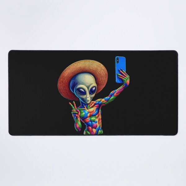 Item preview, Alien Selfie. Colorful Alien taking a selfie designed and sold by SideKickCreates.