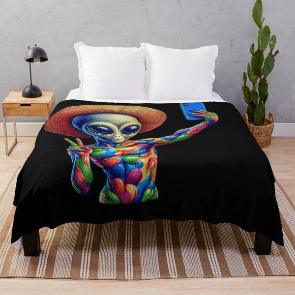 Item preview, Alien Selfie. Colorful Alien taking a selfie designed and sold by SideKickCreates.