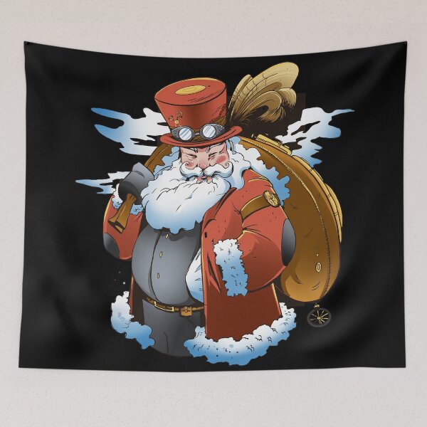 Item preview, Steampunk Christmas Santa Vintage Modern Steam Punk designed and sold by DrawHandArt.