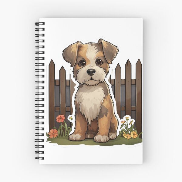 Item preview, Joyful Terrier in the Garden - Cartoon Dog Illustration designed and sold by PureGlee.
