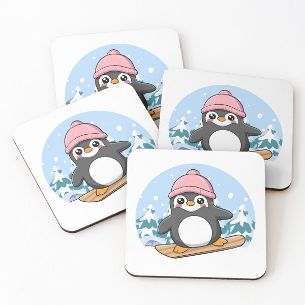 Item preview, Penguin on a Snowboard  designed and sold by JessArty ⭐⭐⭐⭐⭐.