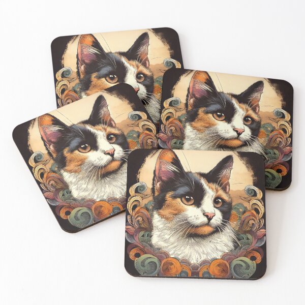 Item preview, Calico Cat Artistic Portrait designed and sold by CattyCornerPOD.