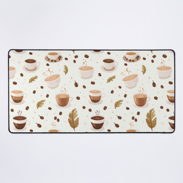 Item preview, Seamless pattern hot coffee with leaf and seed. designed and sold by Whiteblueshop.